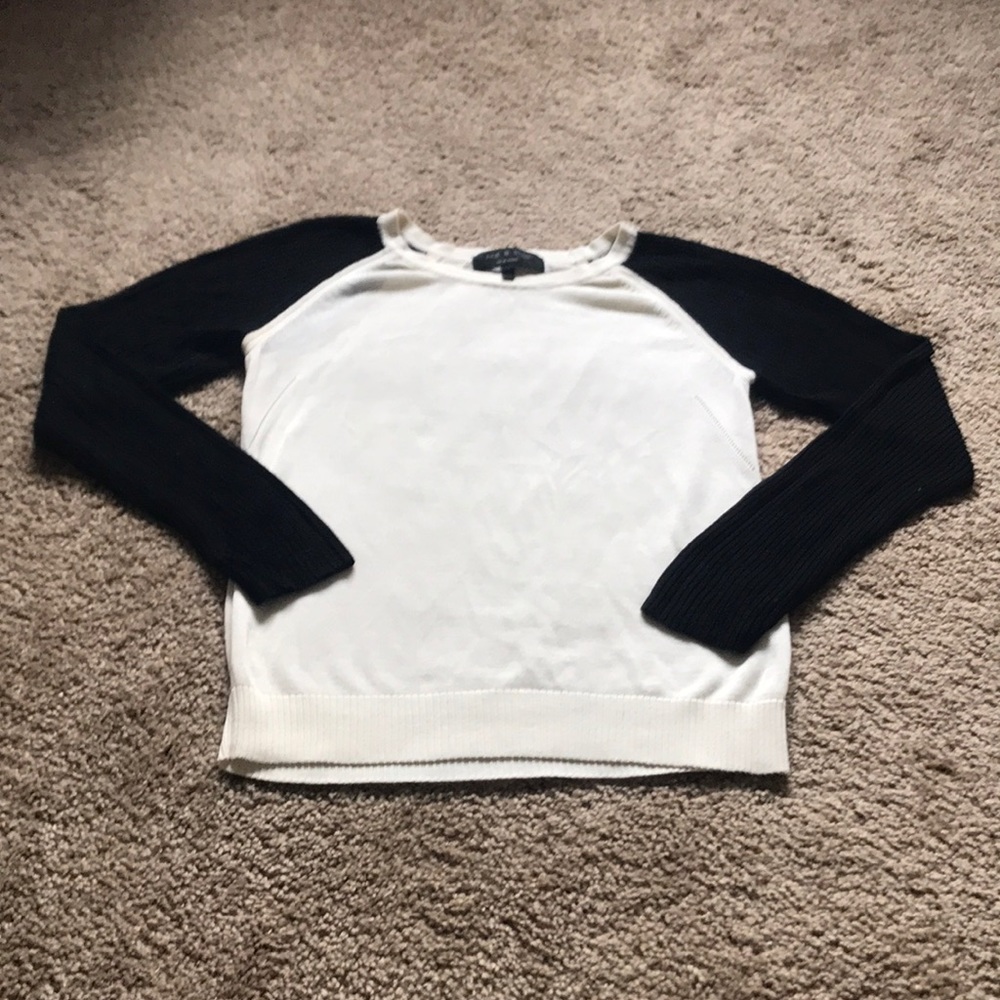 Rag & Bone Cream and Black Sweater